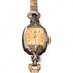 Wittnauer FOR PARTS/REPAIR Vintage 10k Gold Filled Ladies Watch W/ Speidel Band